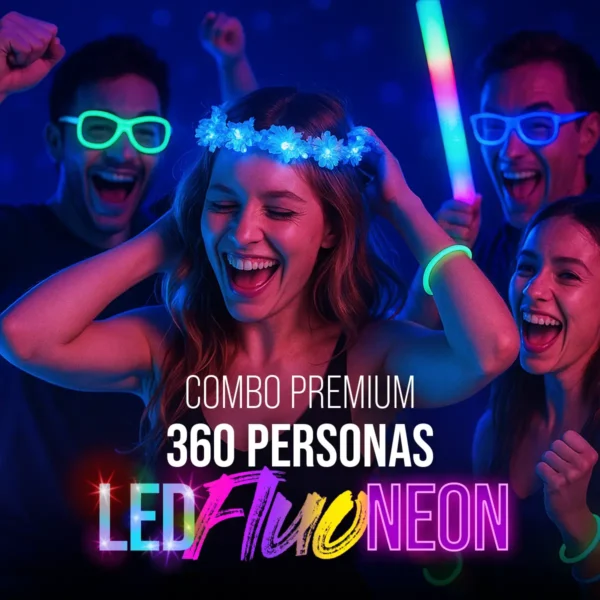 Combo Cotillon Luminoso 100 Personas Premium 360 Art
