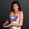 Collar Flores Hawaiano Luminoso Led Disfraz Cotillon Fiesta - Imagen 2