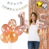 Combo Globos Cortina Feliz Cumpleaños