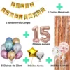 Combo Globos Cortina Feliz Cumpleaños - Imagen 2