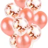 Set 10 Globos Color Y Cristal Confeti