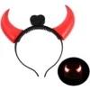 Vincha Diablo Led Luminosa Diablita Cotillon