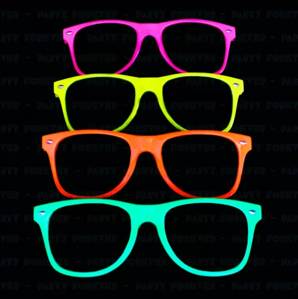 Anteojos de Cotillon Economico Fluo Modelo Cotillon Wayfarer - Imagen 2