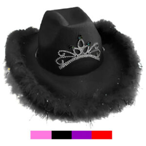 cowboy/plumas/corona/negro