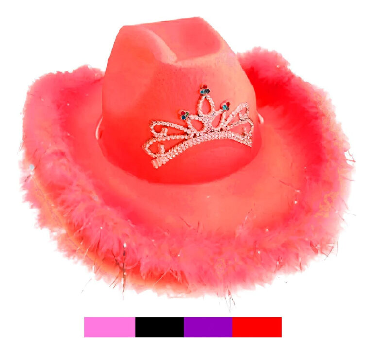 cowboy/plumas/corona/rojo