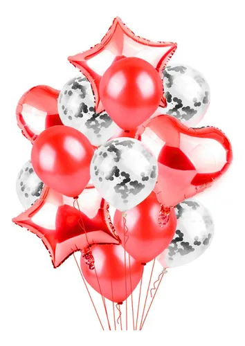 set-15-globos-rojo-plata